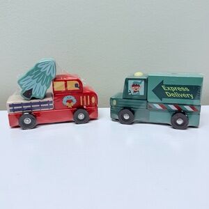 NEW Target Bullseye Playground Wooden Stacking Trucks Elf Express & Holiday Tree